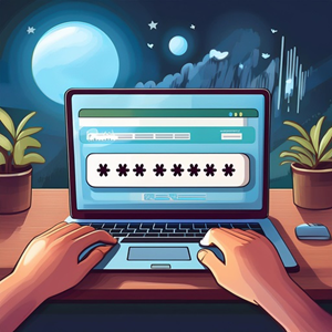 An image of a password being entered into a website textbox.