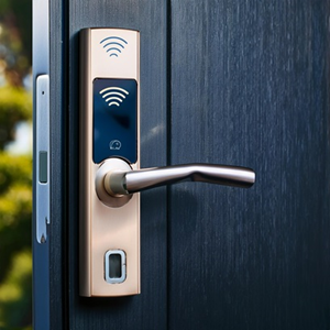 An image of a smart door lock.